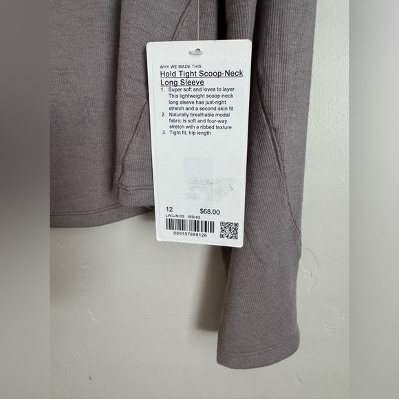 MWT lululemon hold tight scoop neck long sleeve - Picture 4 of 6